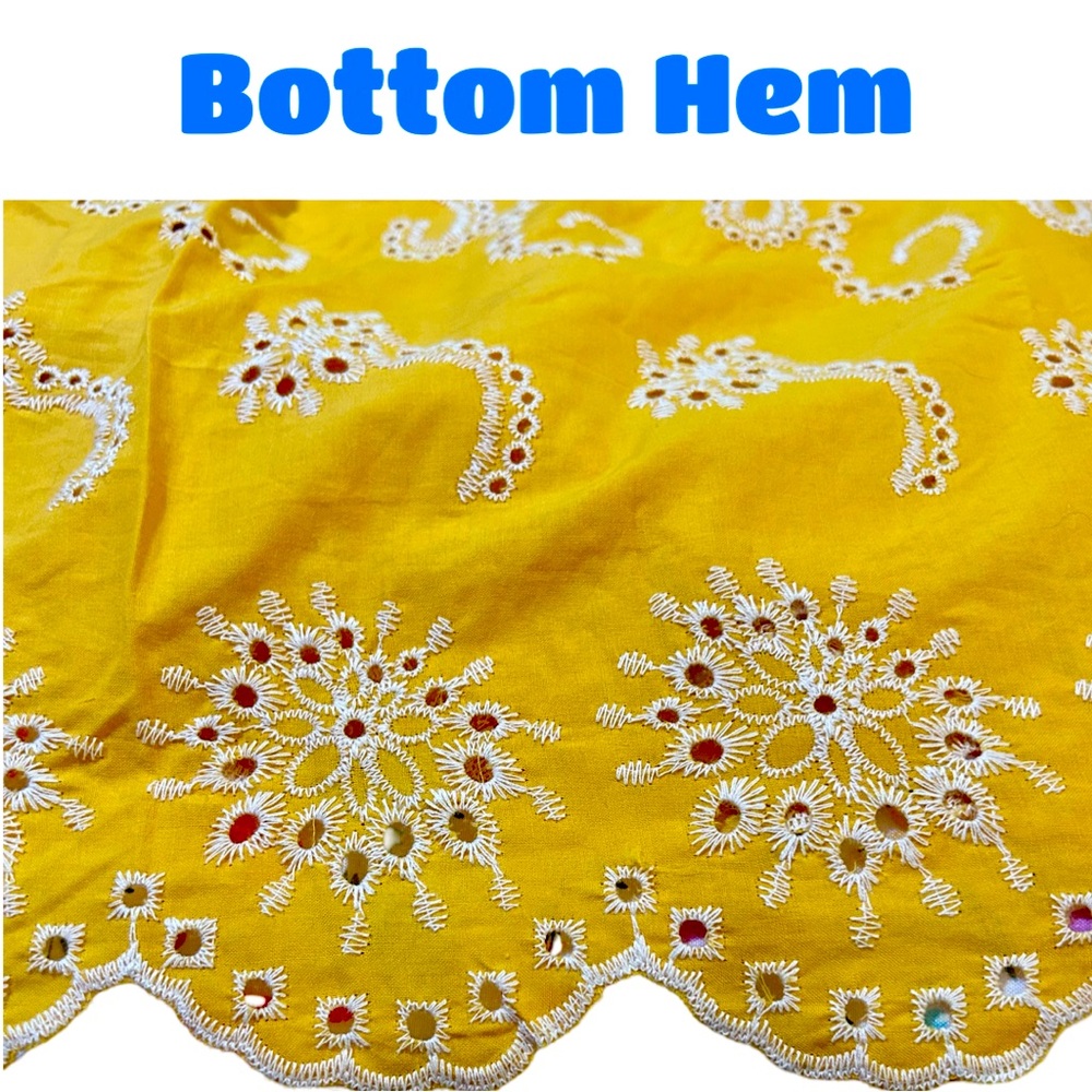 BRAND NEW! EMMA AND GRACE SUNFLOWER EYELET RELAXED FLOWY FIT BLOUSE. 3XL,GOLDEN - Picture 3 of 12